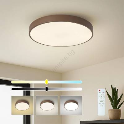 Brilagi - LED плафон с димиране POOL LED/48W/230V 3000-6000K 40 cm кафяв+с дистанционно управление (BG3731)