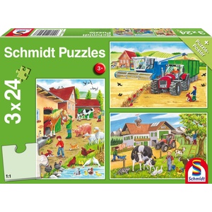 Schmidt Spiele - Puzzle 3x24 On the farm - 40 - 99 piese