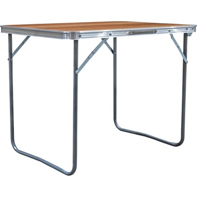 Aga MR2020 Skládací kempingový stolek 80x60x70 cm Hnědý – Sleviste.cz