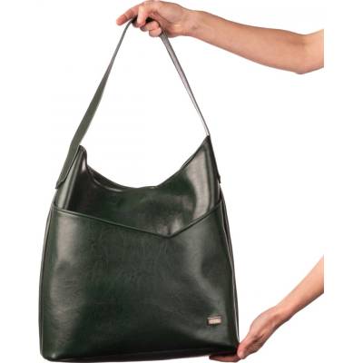 Lovemusic dámská kabelka City Shopper zelená lesklá Zelená