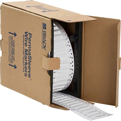 Brady LSZH-250-2-WT / 141232, etikety, THT Low Smoke Halogen Free Permasleeve Wire Marking Sleeves, 50.80 mm x 11.15 mm
