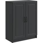 vidaXL Служебен шкаф Черно 66 x 34, 5 x 87 см Инженерна дървесина (895736)