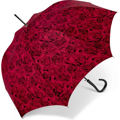 Pierre Cardin deštník dlouhý automatický řervený Rose Red