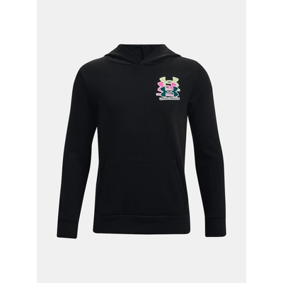 Under Armour Sweatshirt UA Rival Fleece ANAML Hoodie-BLK - Guys čierna biela