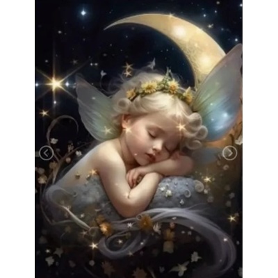 Norimpex - Puzzle Diamant painting: Sleeping angel 30x40cm - 1 - 39 piese