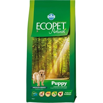 Image 1 of Farmina ECOPET NATURAL PUPPY - пълноценна суха храна за кученца и бременни или кърмещи кучета от всички породи с пилешко - 12 кг, Farmina Италия - PEP120002S