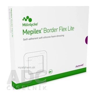 Mepilex Border Flex Lite 10 x 10 cm samolepivé krytie na rany, silikónové 1x5 ks