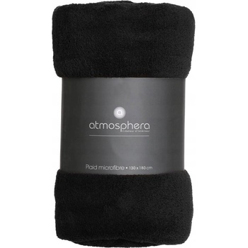Atmosphera polyester čierna Deka 130x180