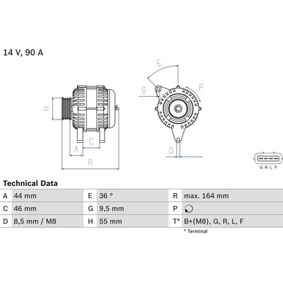 BOSCH 0 986 082 750 generátor (0986082750)