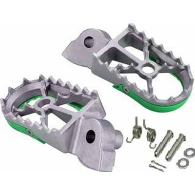 BUZZETTI stupačky řidiče KAWASAKI KX 250 19-22; KXF250 06-18; KX 450 21-22; KXF 450 07-18 ( nerez v kompletu s montážní sadou 2 pružiny, 2 čepy, 2 podložky, 2 závlačky)
