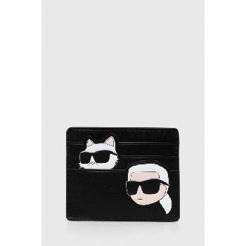 KARL LAGERFELD Кожен калъф за карти Karl Lagerfeld в черно 245W3216 (245W3216)