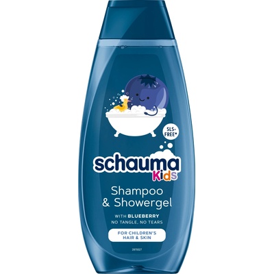 Schauma šampón a sprchovací gél Kids s extraktom z čučoriedky 400 ml
