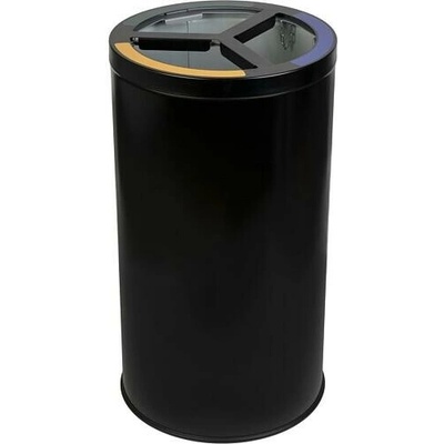 Alda Koš na tříděný odpad STREAM TRIO s držákem pytlů, 3 x 25 L, nerezová ocel, černá 333A