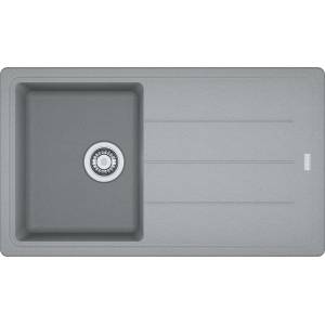 Franke Basis - Мивка от фрагранит BFG 611-86, 86x50 см, сив камък 114.0494. 919 (114.0494.919) Мивка за вграждане