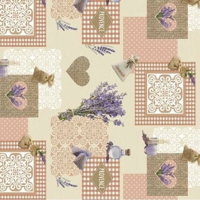 Ubrus PVC 3581358, metráž, 20 m x 140 cm, Provence s levandulí, IMPOL TRADE