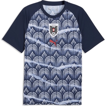 PUMA Mens Austria Warm-Up Shirt World Cup 2026 - Black/White