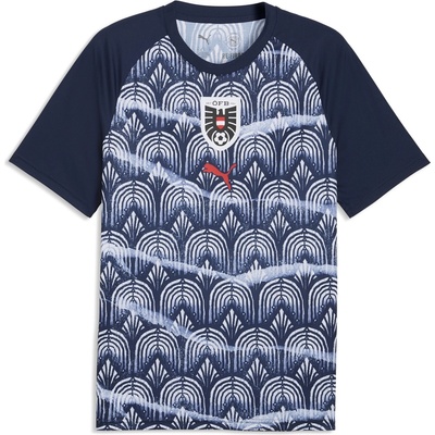 PUMA Mens Austria Warm-Up Shirt World Cup 2026 - Black/White