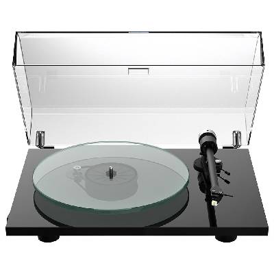 Грамофон Pro-Ject Audio Systems T2 Super Phono, Sumiko Rainier MM доза, алуминиево 9" рамо, анти-скейт контрол, 33/45 оборота в минута, черен