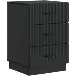 vidaXL Нощен шкаф Черно 43 x 41 x 63, 5 см Инженерна дървесина (895246)
