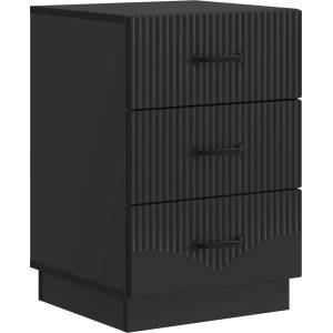 vidaXL Нощен шкаф Черно 43 x 41 x 63, 5 см Инженерна дървесина (895246)