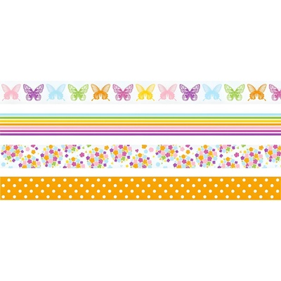 HEYDA samolepiace washi papierové pásky sada motýlikovia 1,5 cm x 5 m