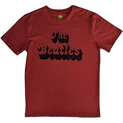 The Beatles Text Logo Shadow Red L Риза (<![CDATA[BEATTEE572MR03]]>)