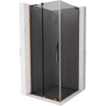 Mexen Velar L плъзгаща се душ кабина 90 x 90 см, графит, розово злато - 871-090-090-43-60 (871-090-090-43-60)