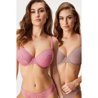 Dorina 2PACK podprsenka Lincoln vystužená ružová-coffee-rose