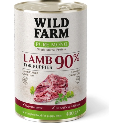 Wild Farm Pure Mono Lamb Puppy 400 g