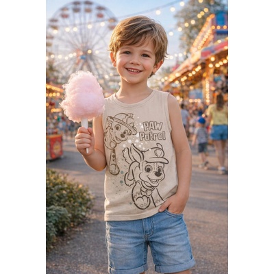 Eplusm chlapecké letní tílko TLAPKOVÁ PATROLA béžové – Zbozi.Blesk.cz