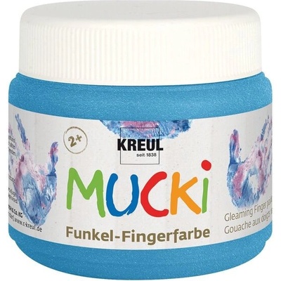 Trblietavé prstové farby MUCKI 150 ml modrá