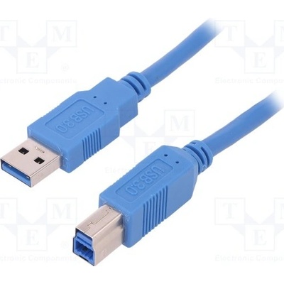 Qoltec 52308 USB 3.0, USB A vidlice, USB B vidlice, 1m, modrý