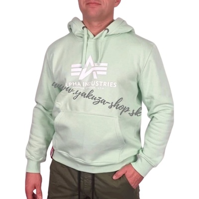 Alpha Industries Basic Hoody pánska mikina mint