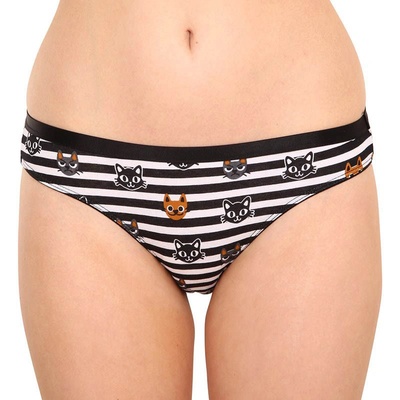 Dedoles Veselé dámske nohavičky Mačka a pruhy GMFB122