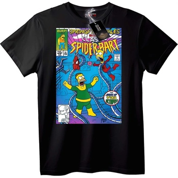 NOONEBRAND Тениска Spider-Bart от Симпсън - S, White