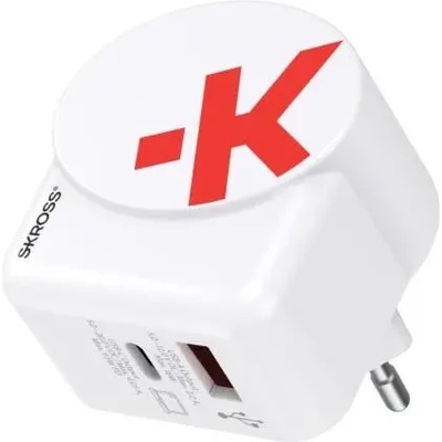 SKROSS Адаптер-зарядно SKROSS Euro USB Charger AC65PD, USB-A, USB-C (SKROSS-1302425)