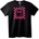 NOONEBRAND Тениска Усмивка със сърчица на квадрати - 2XL, Black