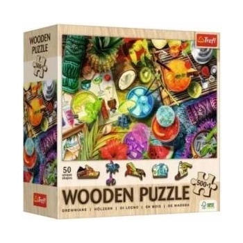 Trefl Wooden puzzle 500+1 Colorful cocktails TREFL