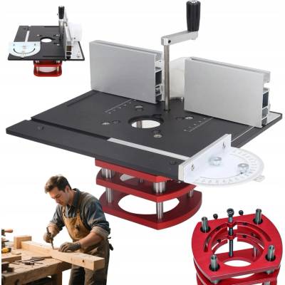 Bedee PODNOŚNIK DO FREZARKI ALUMINIOWY PLYNULÉ NASTAVENIE VÝŠKY 51MM PRE FRÉZY