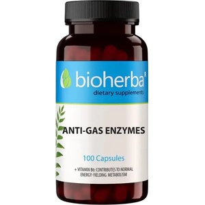 Bioherba Anti-Gas Enzymes, 100 капсули, Bioherba