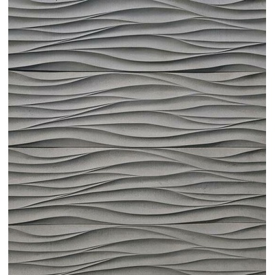 REMU Betonový plot - panel VLNKA (50x200x4 cm) jednostr. přírodní