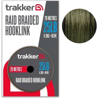 Trakker Náväzcová Šnúrka Raid Braided Hooklink 20 m 0,35 mm 25 lb 11,3 kg
