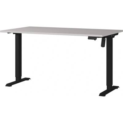 Sconto Písací stôl NORDA kašmírová/čierna, šírka 140 cm 71 x 140 x 80