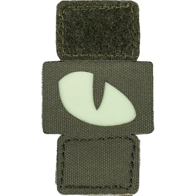 Nášivka na pripevnenie k Molle 101 Inc Cat Eyes Glow - olivová