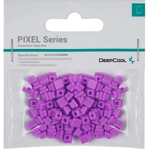 Deepcool Силоконови пиксели DeepCool PIXEL, 5.4 x 5.4 x 4 мм, 100 броя, кутии с пиксел дизайн, лилави (R-PIXEL-TV100-G-1)