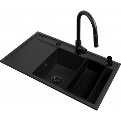 Set Sink PYRAMIS CAMEA 79x50 1B 1D R + Faucet IDEA