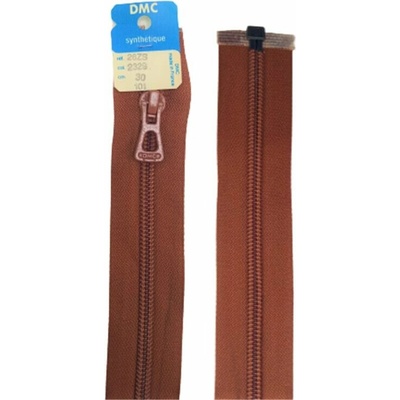 Zip DMC plastový deliteľný 6 mm dĺžka 25 až 70 cm farba 2329 hnedá dĺžka 75 cm
