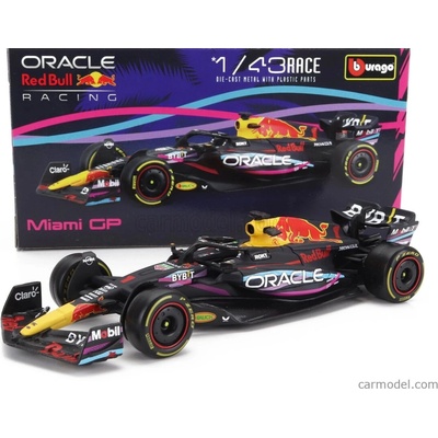 Bburago Red bull F1 Rb19 Team Oracle Red Bull Racing N 1 World Champion Winner Miami Gp 2023 Max Verstappen Matt Blue 1:43
