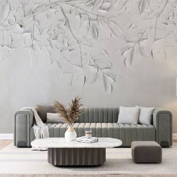 Decono Фототапет Бели Листа