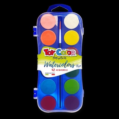 Toy Color Pasuto vodové farby 12 farieb 30 mm